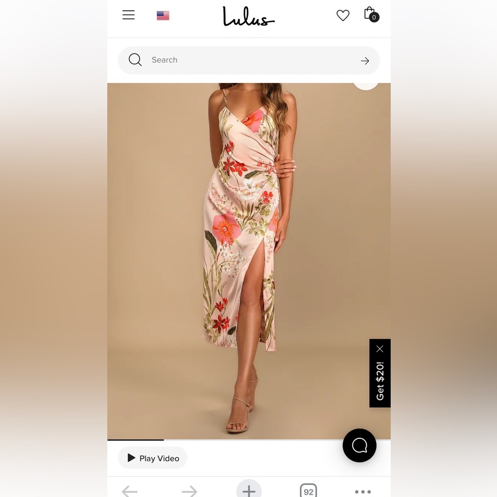 Lulu's Floral Pink Dress